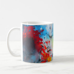 Caneca De Café Flor de Tinta Oceânica