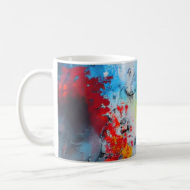 Caneca De Café Flor de Tinta Oceânica (Esquerda)