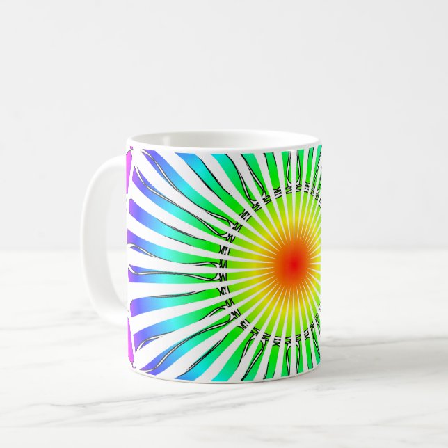 Caneca De Café Flor de Verão (Frente Esquerda)