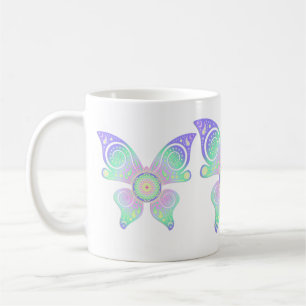 Caneca De Café Flor de Vida / Blume des Lebens - borboleta
