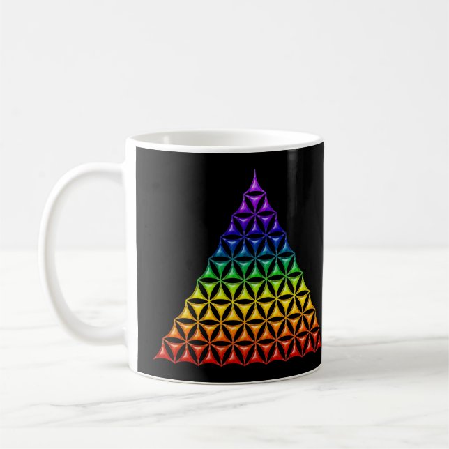 Caneca De Café Flor de Vida / Blume des Lebens - pirâmide Chakra (Esquerda)