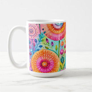 Caneca De Café Flor Desenho Fantasia