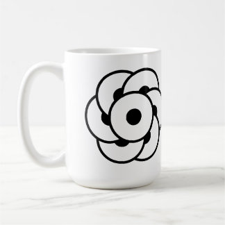 Caneca De Café Flor do Círculo Crocante - Arte Geométrica Cósmica