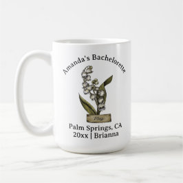 Caneca De Café Flor do Mês de Nascimento da Bachelorette Maio Lil