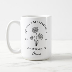 Caneca De Café Flor do Mês de Nascimento de Setembro da Noiva