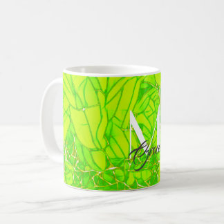 Caneca De Café Flor Dourada Mal Verde e Mal