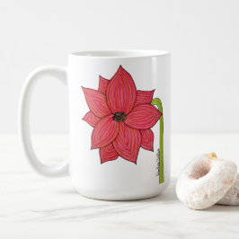 Caneca De Café Flor Estrela Vermelha