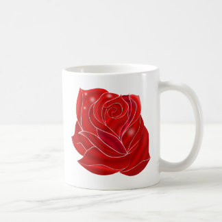 Caneca De Café Flor Exquisitely bonita da rosa vermelha