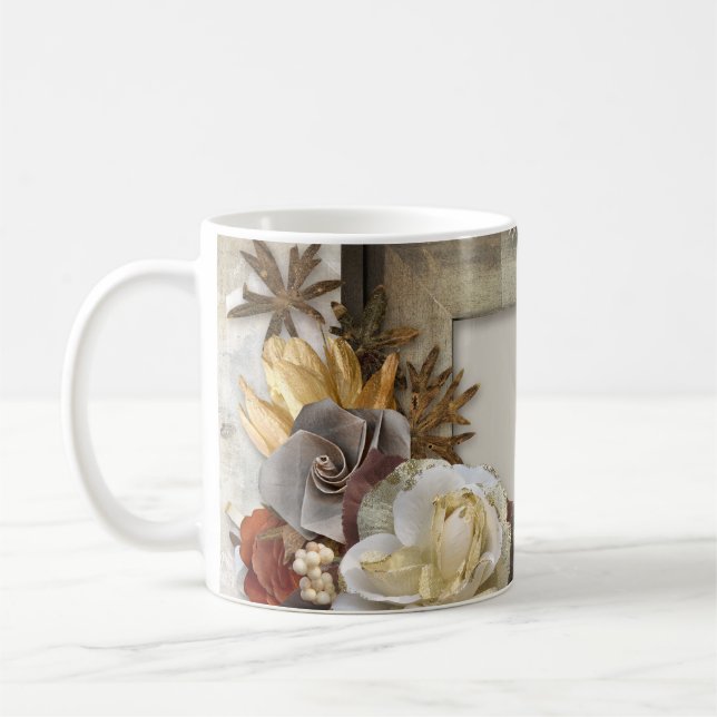 Caneca De Café Flor Floral Frame Mug (Esquerda)