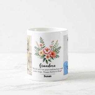 Caneca De Café Flor Floral Personalizado - Presente Granma da Mãe