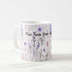 Caneca De Café Flor florescer aquarelas presentes para amante de