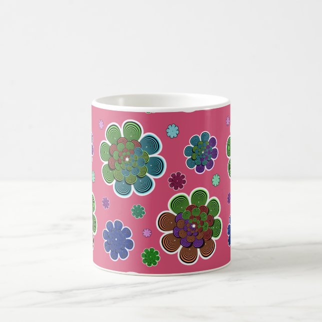 Caneca De Café Flor Fractal Dois (Centro)