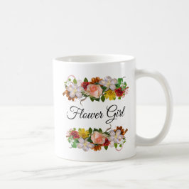 Caneca De Café Flor Girl Floral Rose Bouquet Mug