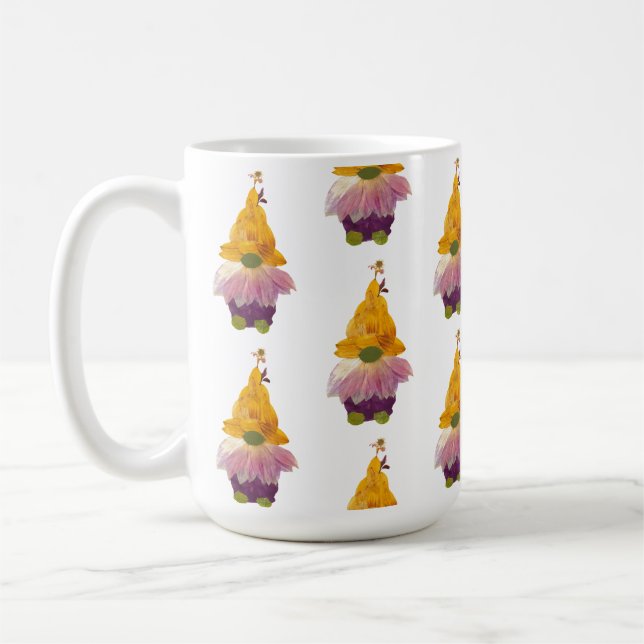 Caneca De Café Flor Gnome Mug (Esquerda)