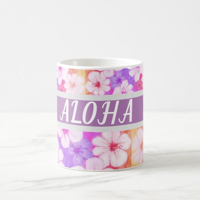 Caneca De Café Flor Havaiana Aloha 01  (Centro)
