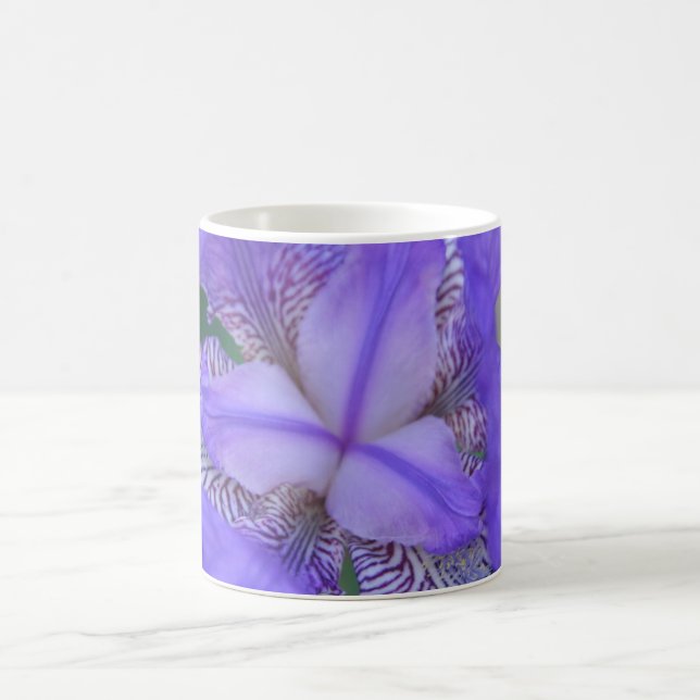 Caneca De Café Flor Íris Púrpura Azul (Centro)