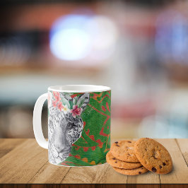 Caneca De Café Flor Leopardo Selva Batik