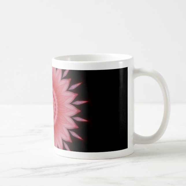 Caneca De Café Flor Mandala a rosa (Direita)