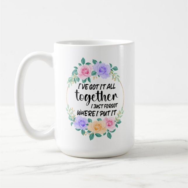 Caneca De Café Flor Mug | Mug para Mulheres | Presente para ela | (Esquerda)