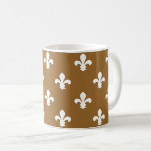 Caneca De Café Flor Neutro de Açúcar Castanho de Lys