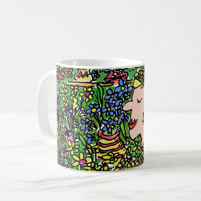 Caneca De Café Flor ou florista (Frente Esquerda)