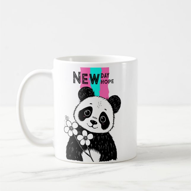Caneca De Café flor panda (Esquerda)