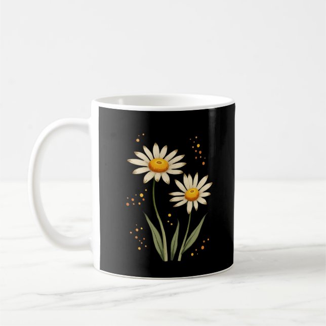 Caneca De Café Flor personalizada de margarida (Esquerda)