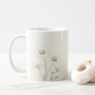 Caneca De Café Flor personalizada de margarida