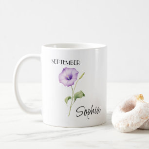 Caneca De Café Flor Personalizada de Setembro