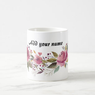 Caneca De Café Flor Preciosa (Personalizável)
