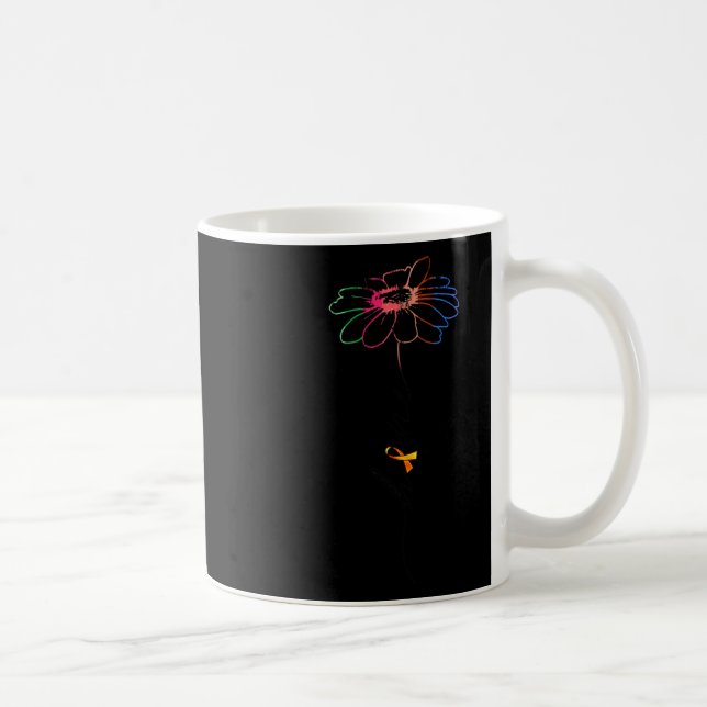Caneca De Café Flor - Presente de Consciência da Esclerose Múltip (Direita)
