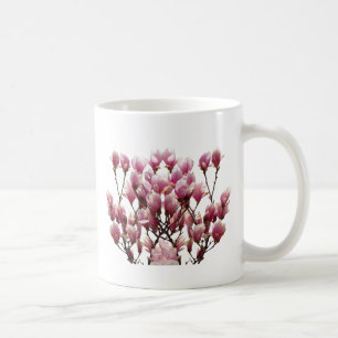 Caneca De Café Flor-Primavera de-Magnolias Rosa