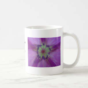 Caneca De Café Flor púrpura de Mug com texto: "Tenha um bom dia"