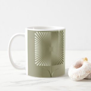Caneca De Café Flor quadrada dourada
