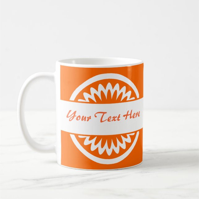 Caneca De Café Flor redonda - laranja (Esquerda)
