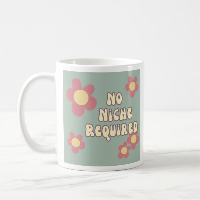 Caneca De Café Flor Retro Sem Nicho Necessário (Esquerda)