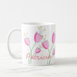 Caneca De Café Flor Rosa