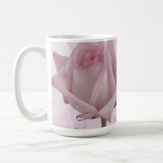 Caneca De Café Flor Rosa Rosa Rosa Suave (Esquerda)