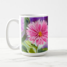 Caneca De Café Flor Roxo