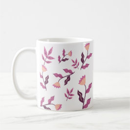 Caneca De Café Flor Roxo Artístico