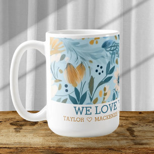 Caneca De Café Flor Selvagem Personalizada Adicionar Seu Próprio