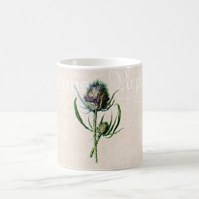 Caneca De Café Flor selvagem velha do cardo do Scottish do (Centro)