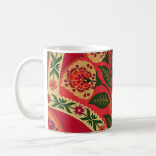 Caneca De Café Flor sem costura ao estilo decorativo oriental dec