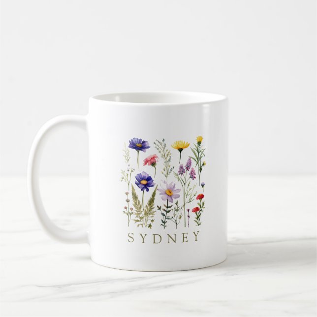 Caneca De Café Flor Silvestre Moderna (Esquerda)
