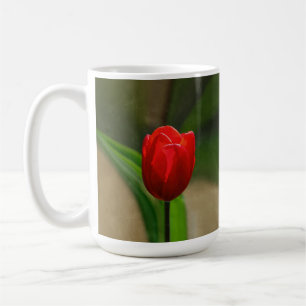 Caneca De Café Flor vermelha do primavera da tulipa