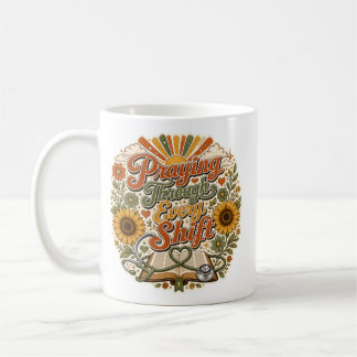 Caneca De Café Flor Vintage dos Anos 70 Presente de Enfermeira Cr