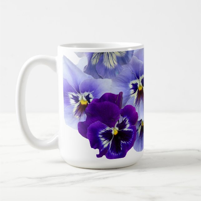Caneca De Café Flor Violeta Pensativo (Esquerda)