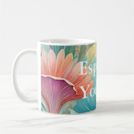 Caneca De Café Flora 2 Floral Pastel Classic Mug