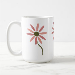 Caneca De Café Flora Funky - design de abstrato estilizada