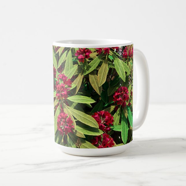 Caneca De Café Floração de Rhododendron (Frente Esquerda)